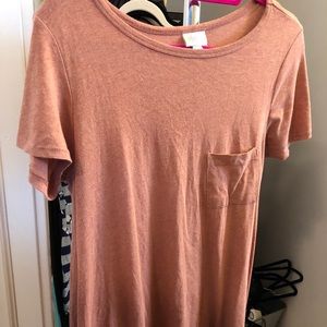 Cottony soft salmon pink Carly swing dress